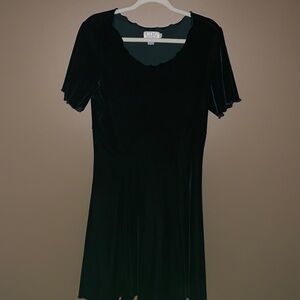 CDC Blue/Black Velvet Midi Dress